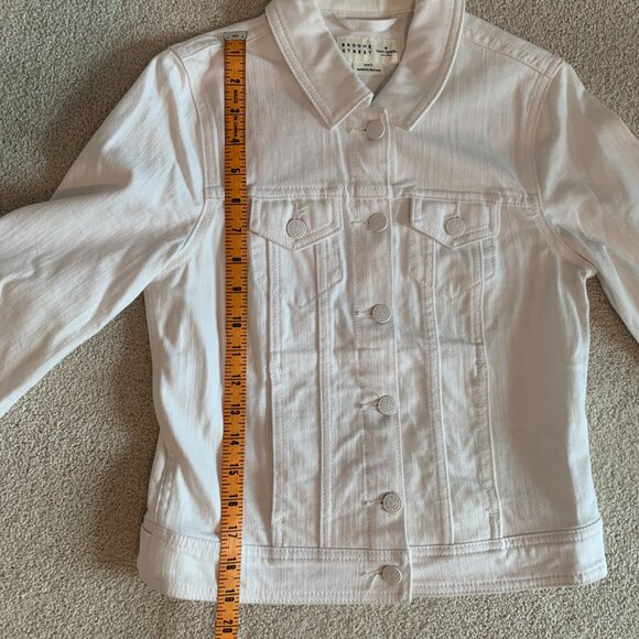 Kate Spade Broome Street White Denim Jacket, Size Small - Picture 6 of 8